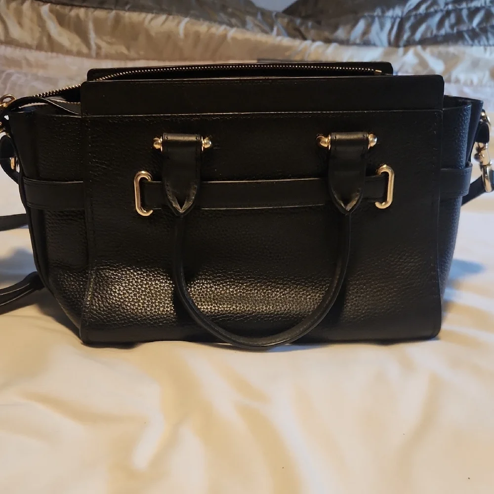 Black Leather Handbag - Picture 7 of 8